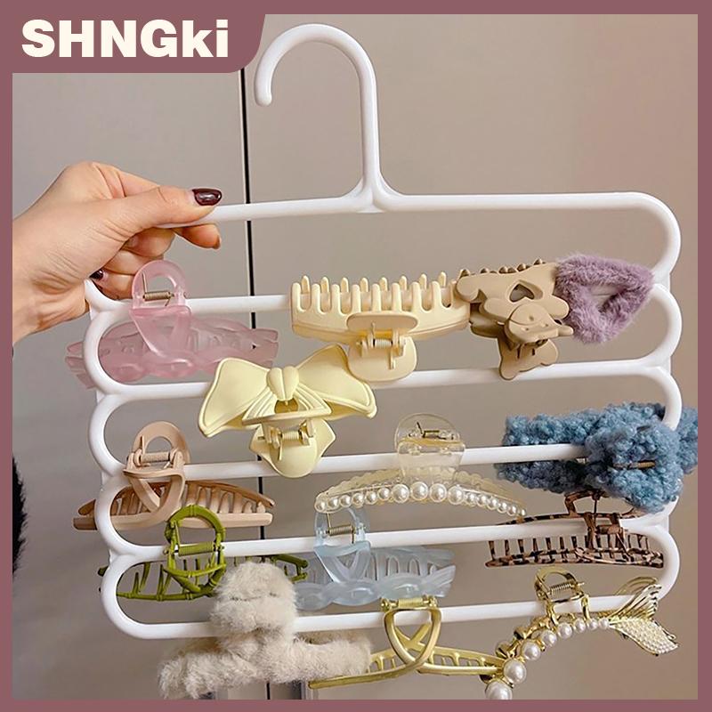 SHNGki 5 Lớp Tóc Claw Lưu Trữ Giá Tổ Chức Công Suất Lớn Dày Headband Chủ Tường Treo Kẹp Tóc Móc Áo Không Gian Cho Phụ Nữ