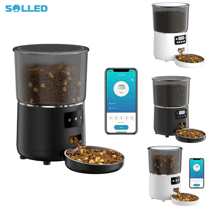 4L Automatic Cat Feeder APP Control For Remote Feeding Portion Control Regular Meal Food Dispenser With Stainless Steel Bowl ราคา 1,440 บาท*ส่งฟรี