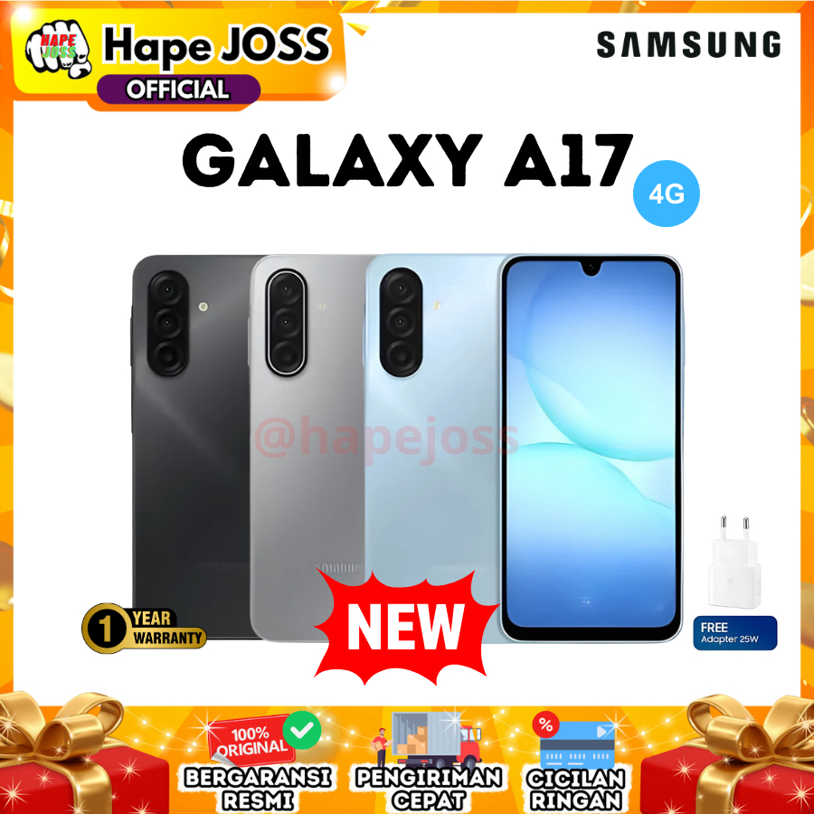 Samsung Galaxy A17 4G 8/256GB NFC Garansi Resmi Indonesia Harga 3,399,000 rupiah*Gratis Ongkir