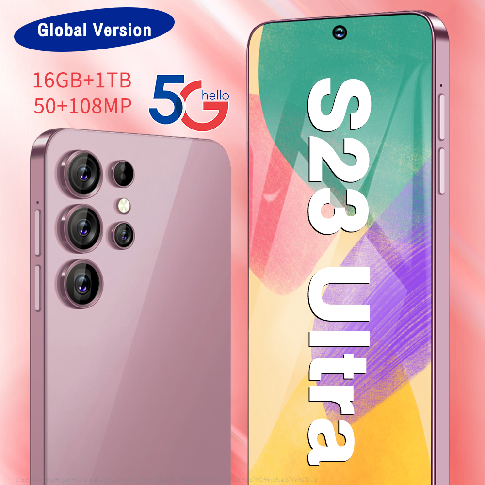 Cellphones Large Screen Phone with Powerful Configuration 16Gb Ram+1Tb Storage Dual Camera 108Mp - Genuine New Arrival