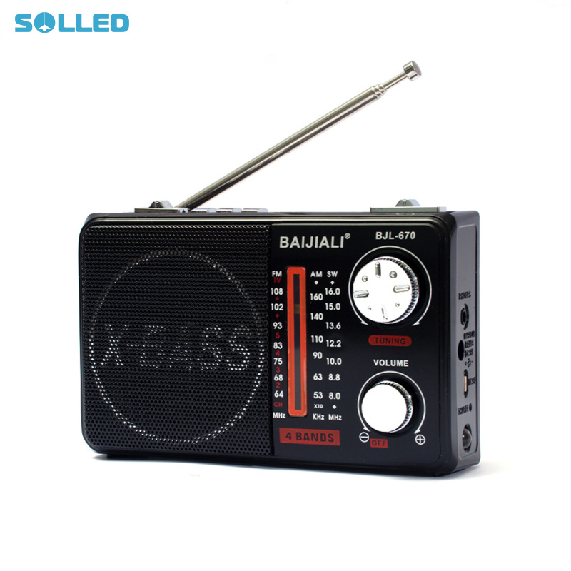 Portable AM FM SW Radio Easy Adjustment Pocket Radio With LED Flashlight Telescopic Antenna Speaker For Elder Home Walking