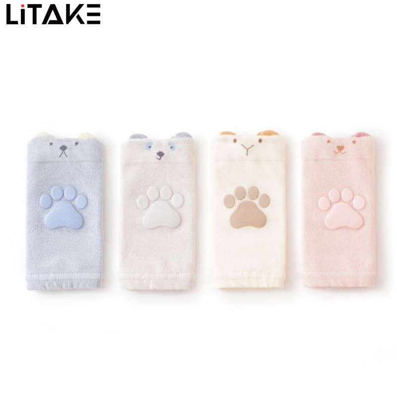 4 Pairs Baby Girl Boy Knee Pads Spring Summer Thin Cotton Anti Slip Knee Pads, Cute Cartoon Claw Silicone Baby Crawling Wear-resistant Knee Pads ราคา 154 บาท*ส่งฟรี
