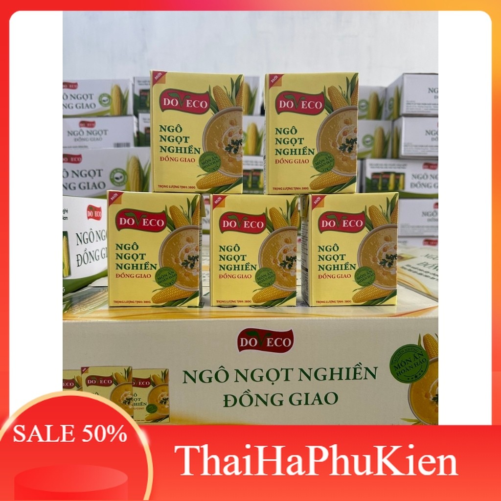 Thùng 24 Hộp Ngô Ngọt Nghiền Đồng Giao 380g/Hộp