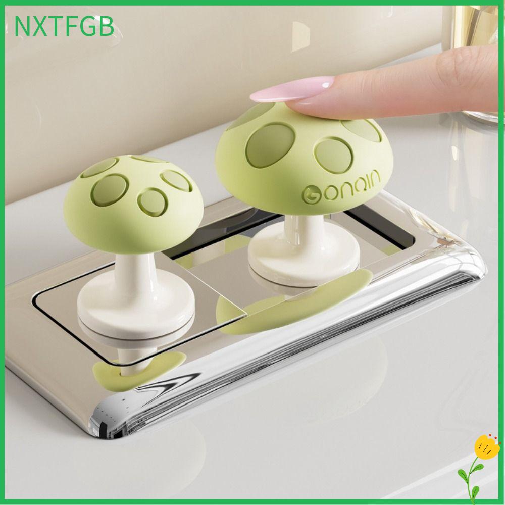 NXTFGB Hình nấm Nút nhấn bồn cầu Chất kết dính Bảo vệ móng tay Công tắc nhấn bồn nước  Sáng tạo Máy ép bồn cầu