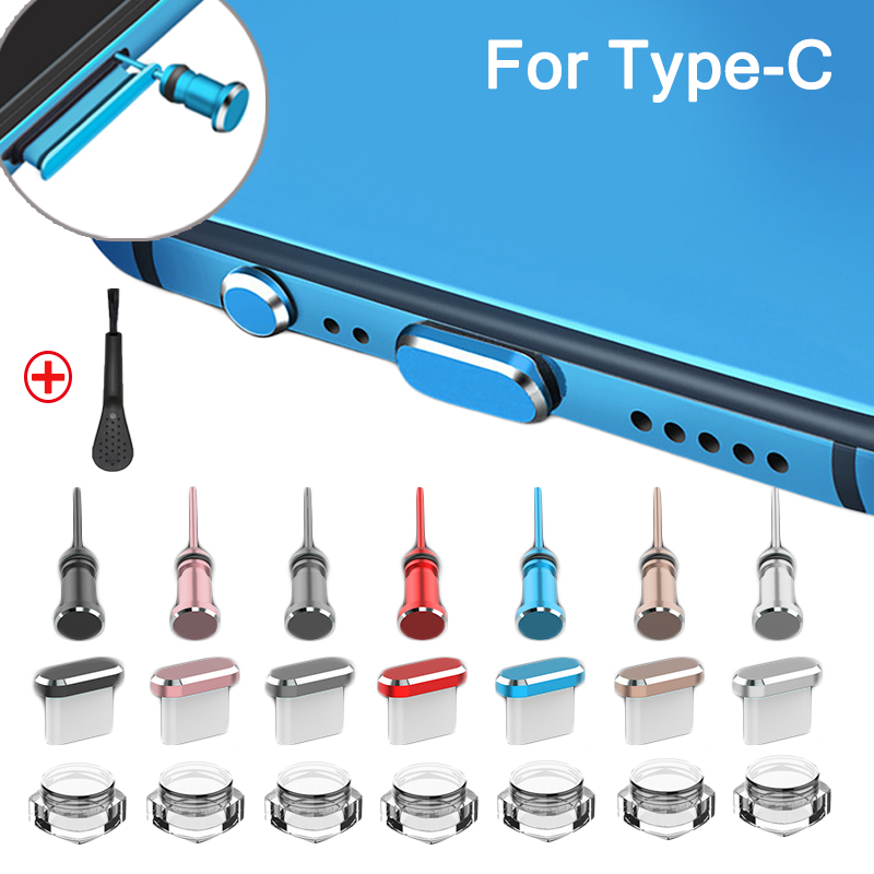 【Get the Perfect Fit】 Luxury Metal Type C Charging Port Dust Plug 3.5mm Earphone Jack Interface Retrieve Pin for Clean Kit