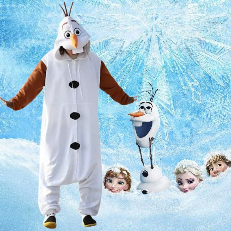 Bộ đồ hóa trang Người Tuyết Olaf trong phim Frozen dành cho người lớn cosplay mùa lễ hội Giáng sinh 