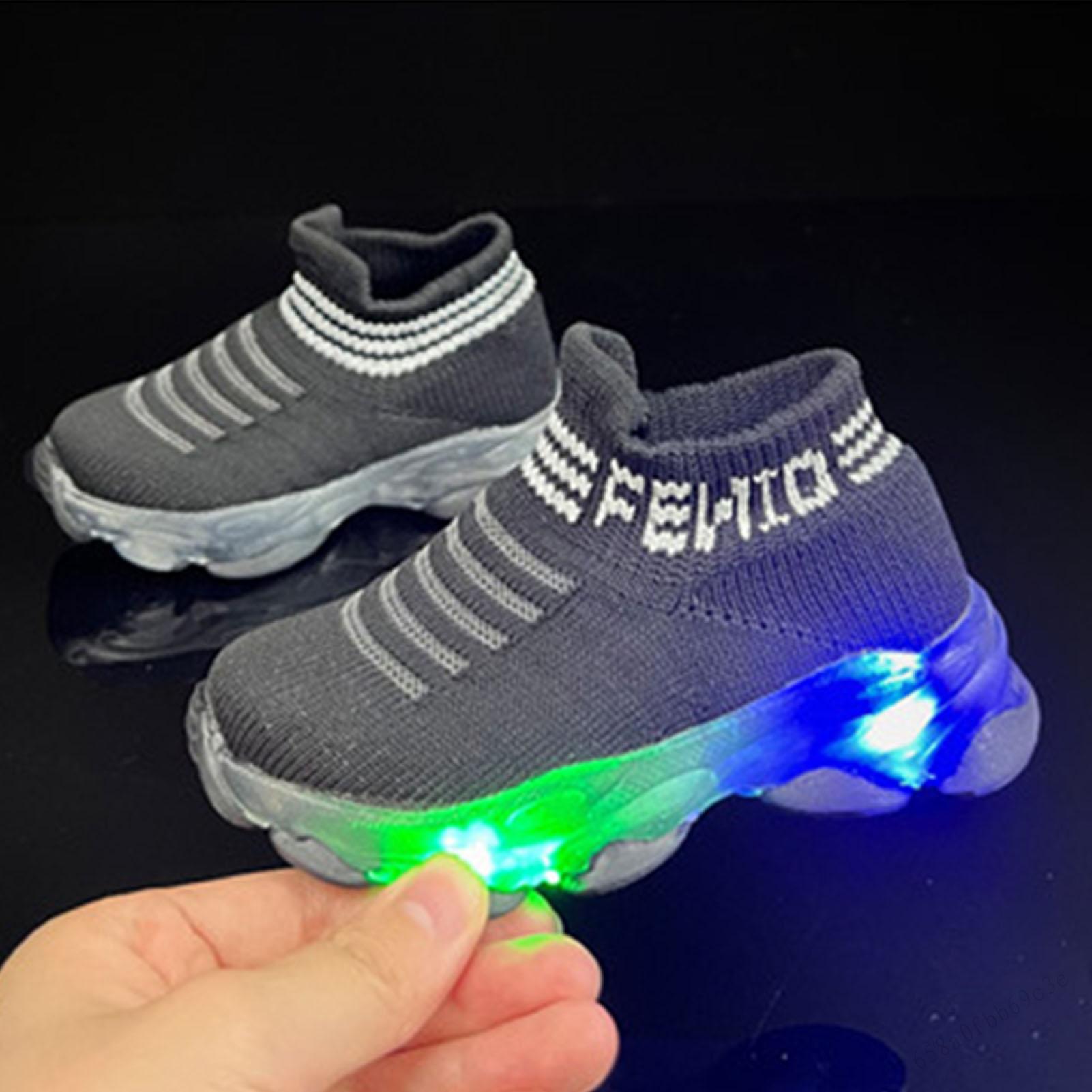 Tuanred trẻ em đèn LED lên giày áo thời trang cao cấp giày thể thao có đèn LED cho trẻ mới biết đi Nam nữ trẻ em TD1-MY