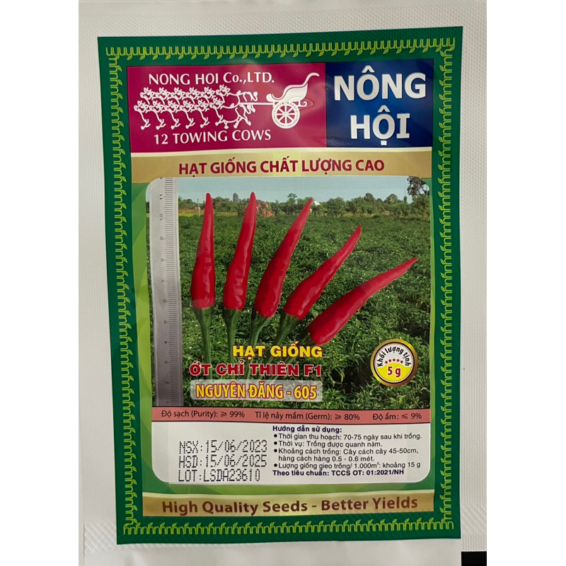 Ớt Chỉ Thiên F1 Nông Hội “ NGUYÊN ĐĂNG - 605”, gói 5gram