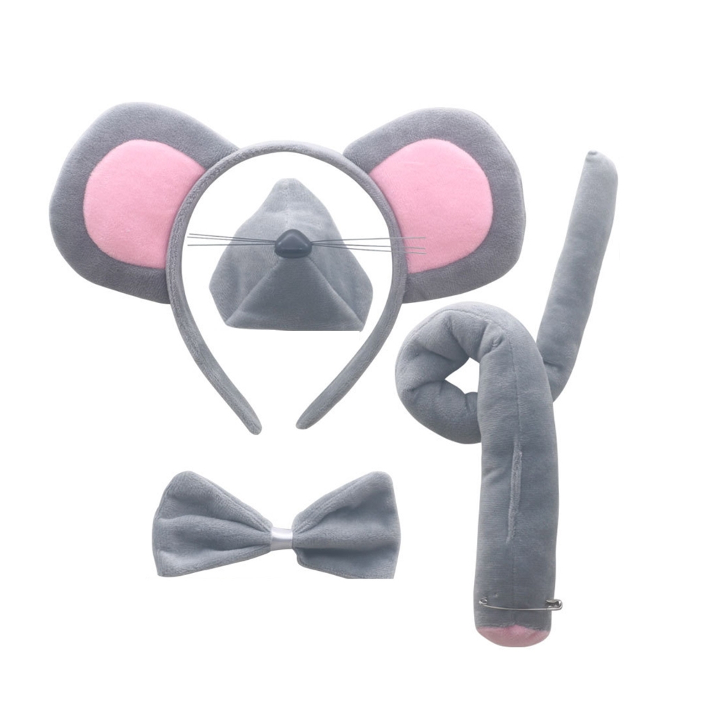 Trẻ em-Trang phục động vật tai chuột Headband Bowtie đuôi mũi găng tay váy tutu 1/4/5