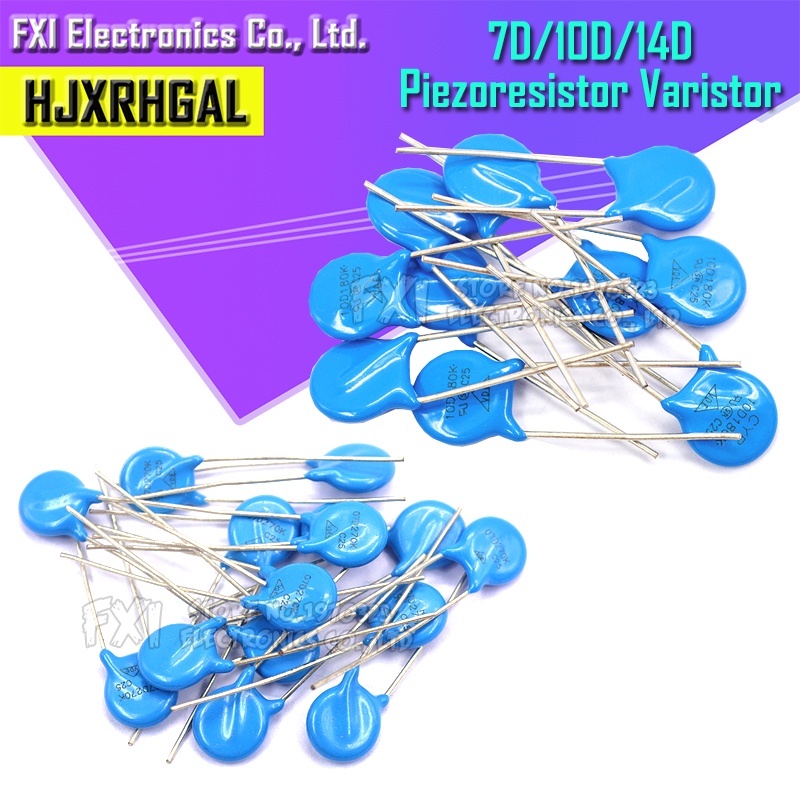 10pcs piezoresistor varistor loạt 7d 10d 14d 7d180k 7d220k 10d270k 10d330k 14d471k 14d220k 7d431k 10d621k 10d561k mạch tích hợp điện trở