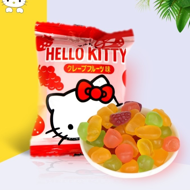 1 bịt kẹo dẻo mèo kitty kẹo làm từ nước ép trái cây cho trẻ em  kẹo nhật bản