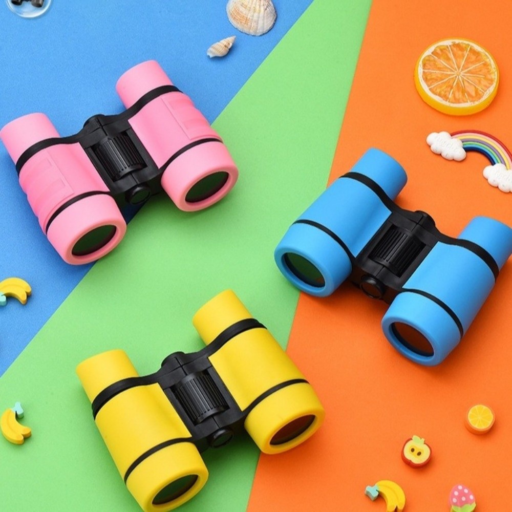 EMERRY Độ phóng đại 4X30 Kính thiên văn cho trẻ em Ống đôi ABS Đồ chơi giáo dục khoa học Có thể gập lại Độ nét cao Kính thiên văn Ngắm chim