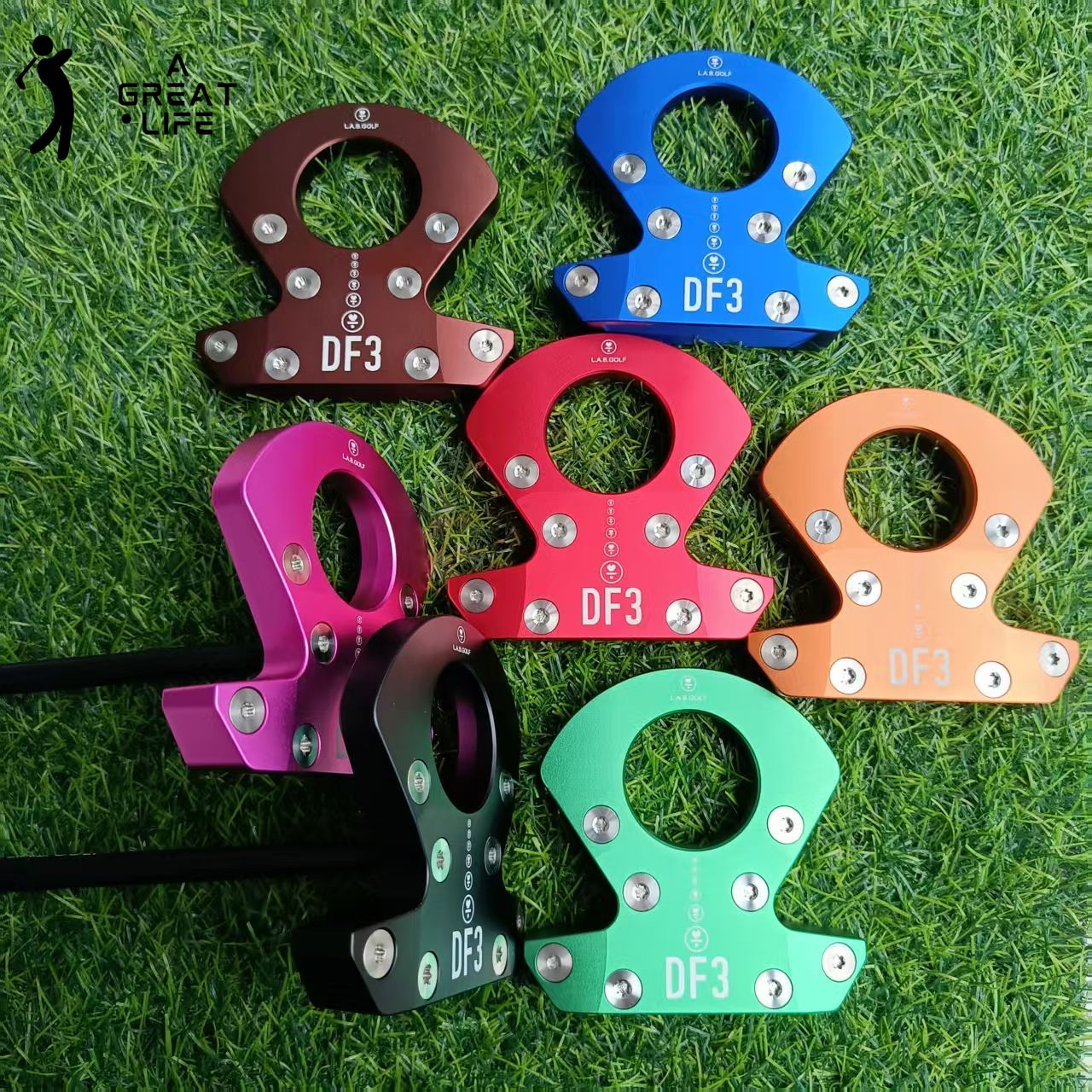 8 màu sắc 2025 phòng thí nghiệm Golf df3 nam mới Câu Lạc Bộ Golf Gậy đẩy Golf Mallet 32/33/34/35/36 inch Graphite/thanh thép Câu lạc bộ Putter và Head cover tự động chọn bóng staybility