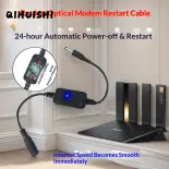 QIHUISHI Bộ định tuyến tự động khởi động lại Cáp hẹn giờ chu kỳ Điện 24h Để Tăng Tốc Độ Wifi và kết nối internet ổn định