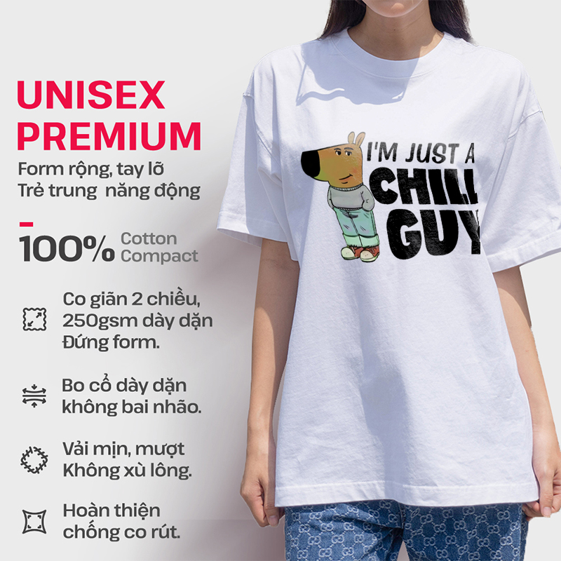 Áo thun Unisex Chill Guy Meme Ranus cao cấp nam nữ Classic Breezy Tanktop