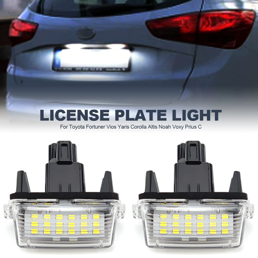 Racingcar 1/2Pcs Car Rear License Number Plate Light LED Lamp Whte For Toyota Camry 2012-2016 YARISL VIOS COROLLA 2014-2016 Accessories ราคา 93 บาท*ส่งฟรี