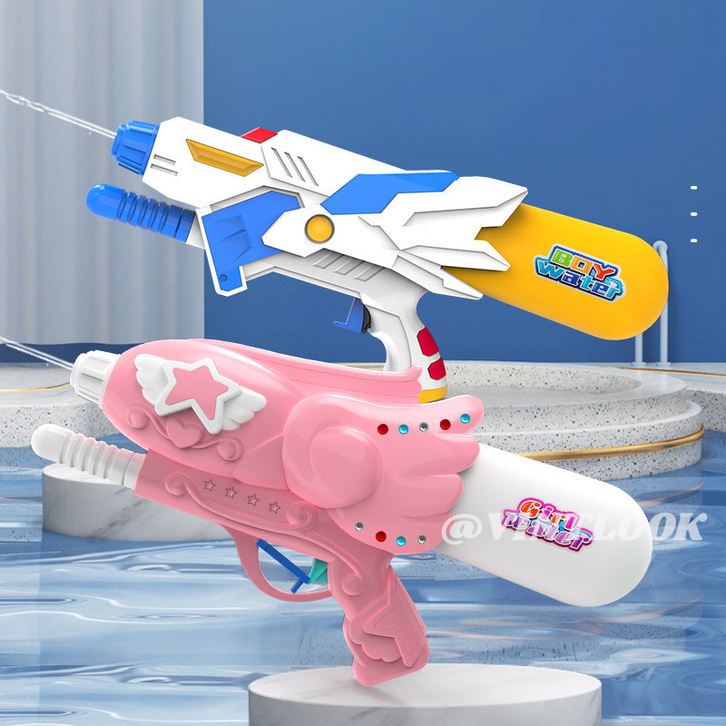 VINTLOOK Children's water gun pull-out type beach rafting water toys Songkran Festival night market toys ราคา 139 บาท*ส่งฟรี