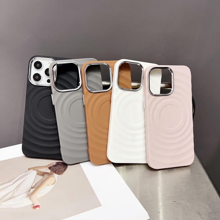 【HZSUNSKY】 Wave MagSafe Silver Lens Frame TPU Phone Case For iPhone 11/iPhone 11 Pro/iPhone 11 Pro Max/iPhone 12/iPhone 12 Pro/iPhone 12 Pro Max/iPhone 13/iPhone 13 Pro/iPhone 13 Pro Max/iPhone 14/iPhone 14 Pro/iPhone 14 Pro Max/iPhone 15/iPhone 15 Plu