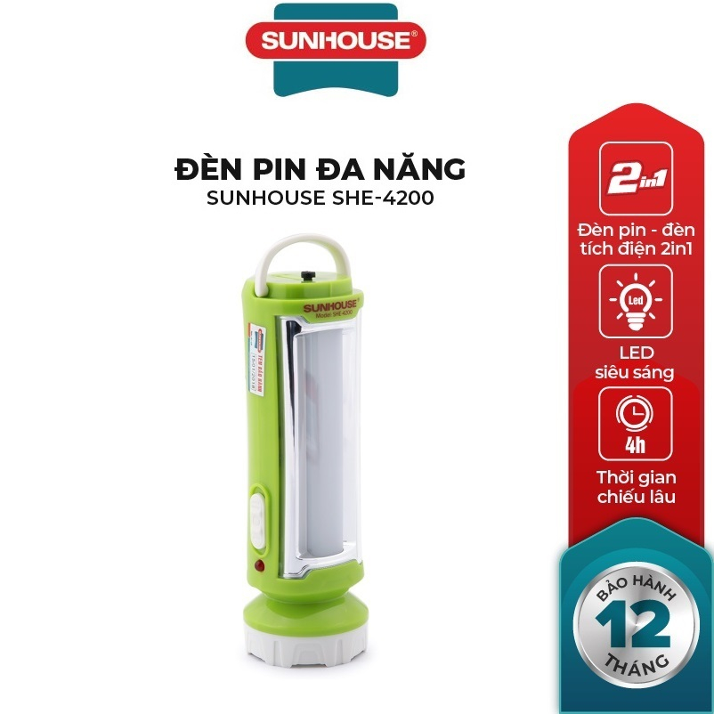 Đèn pin đa năng sunhouse she 4200
