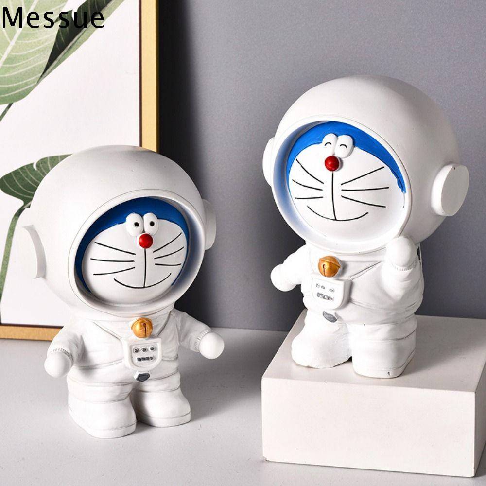 MESSUE Mô hình Phi Hành Gia Hộp đựng tiền Doraemon may mắn Sức chứa lớn Bể tiết kiệm Hộp tiết kiệm tiền Doraemon Đồ chơi Ngân hàng lưu trữ An toàn Heo đất mèo xanh Tủ quần áo phòng ngủ