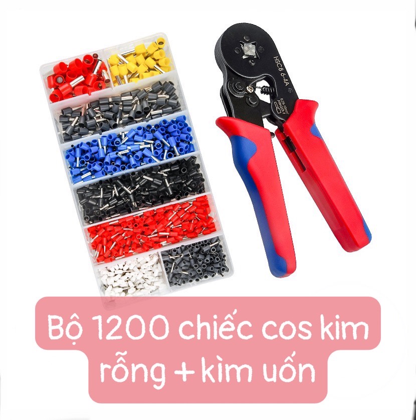 Hộp 1200 chiếc cos kim rỗng và kìm bấm hsc8 6-4a