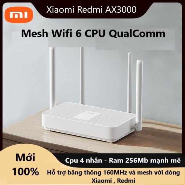 Bộ Phát Wifi Mesh Wifi 6 Xiaomi Redmi AX3000 Cực Mạnh Hàng Nội Địa Ngôn Ngữ Tiếng Anh