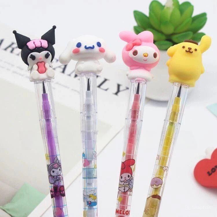 Pensil Susun Sanrio Kuromi My Melody Cinnamoroll Pensil Bensia Karakter Alat Tulis Stationery Lucu
