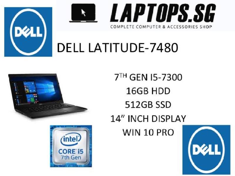 DELL FACTORY REFURBISHED WITH 1 YEAR DELL ON -SITE WARRANTY LATITUDE 7480 i5-7300U / 16GB DDR4 RAM / 512GB SSD / INTEL HD GRAPHICS 620 / 14INCH FHD TOUCH SCREEN /WINDOWS 10 PRO