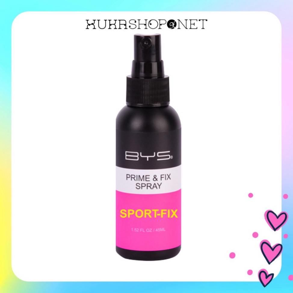 Chính hãng [Có Bill] Xịt khóa nền trang điểm BYS Sport-Fix Prime & Fix Spray âu trôi và kiểm soát dầu trên da 45ml