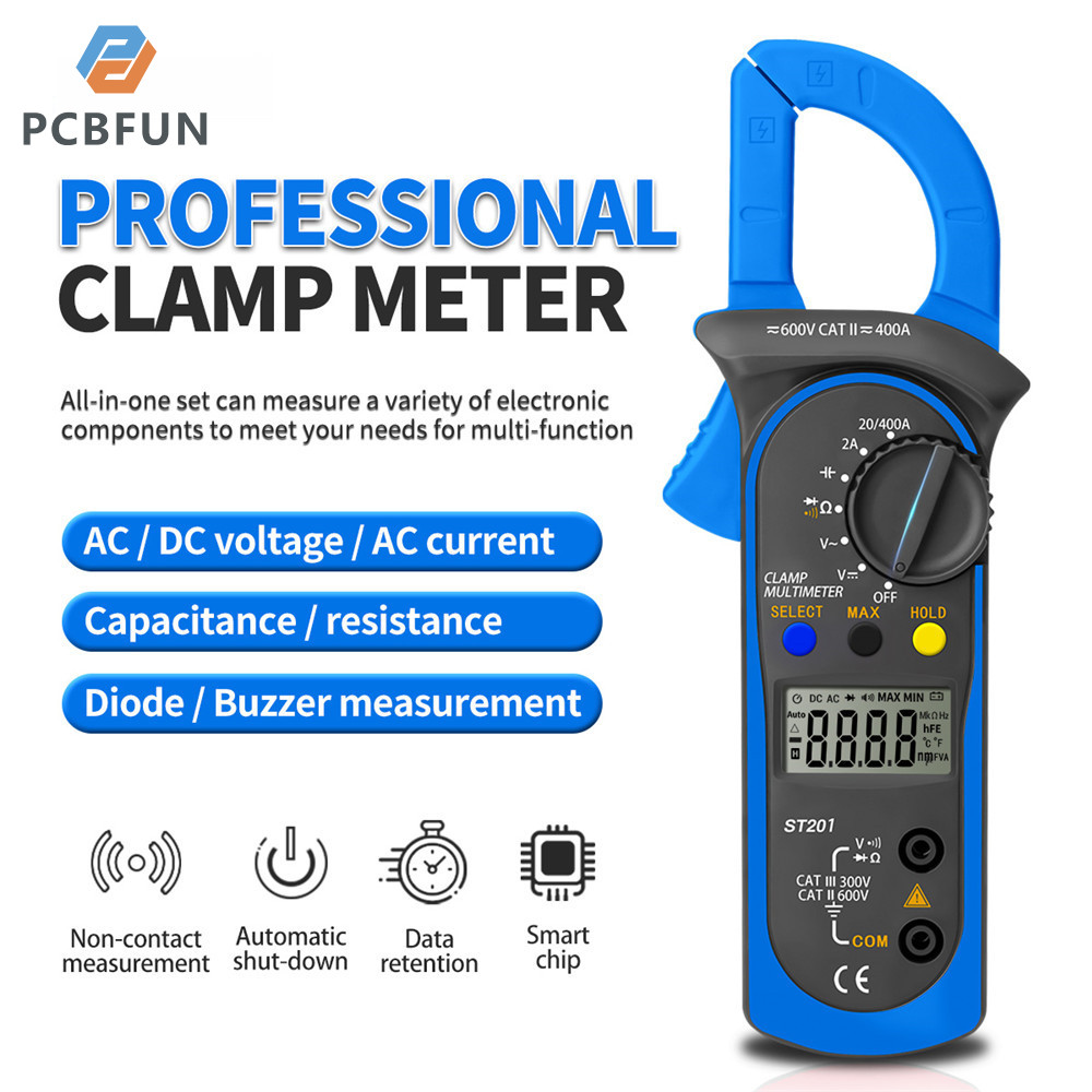 Đồng hồ vạn năng kẹp Đồng hồ kẹp dòng vạn năng ST201 FocusAi AC và DC Kẹp vạn năng Dụng cụ điện