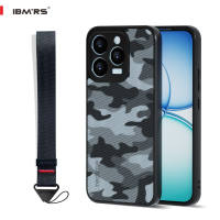 Full Camera Protection Military Camouflage Case for Realme 15T 5G PC+TPU Shockproof Cover with Lanyard