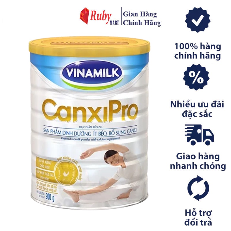 Date T2 25 Sữa bột Vinamilk Canxipro 900g