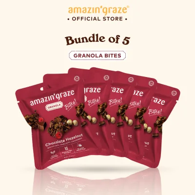 [Bundle of 5] Amazin' Mini Chocolate Hazelnut Granola Bites (5 x 40g) - Halal Certified