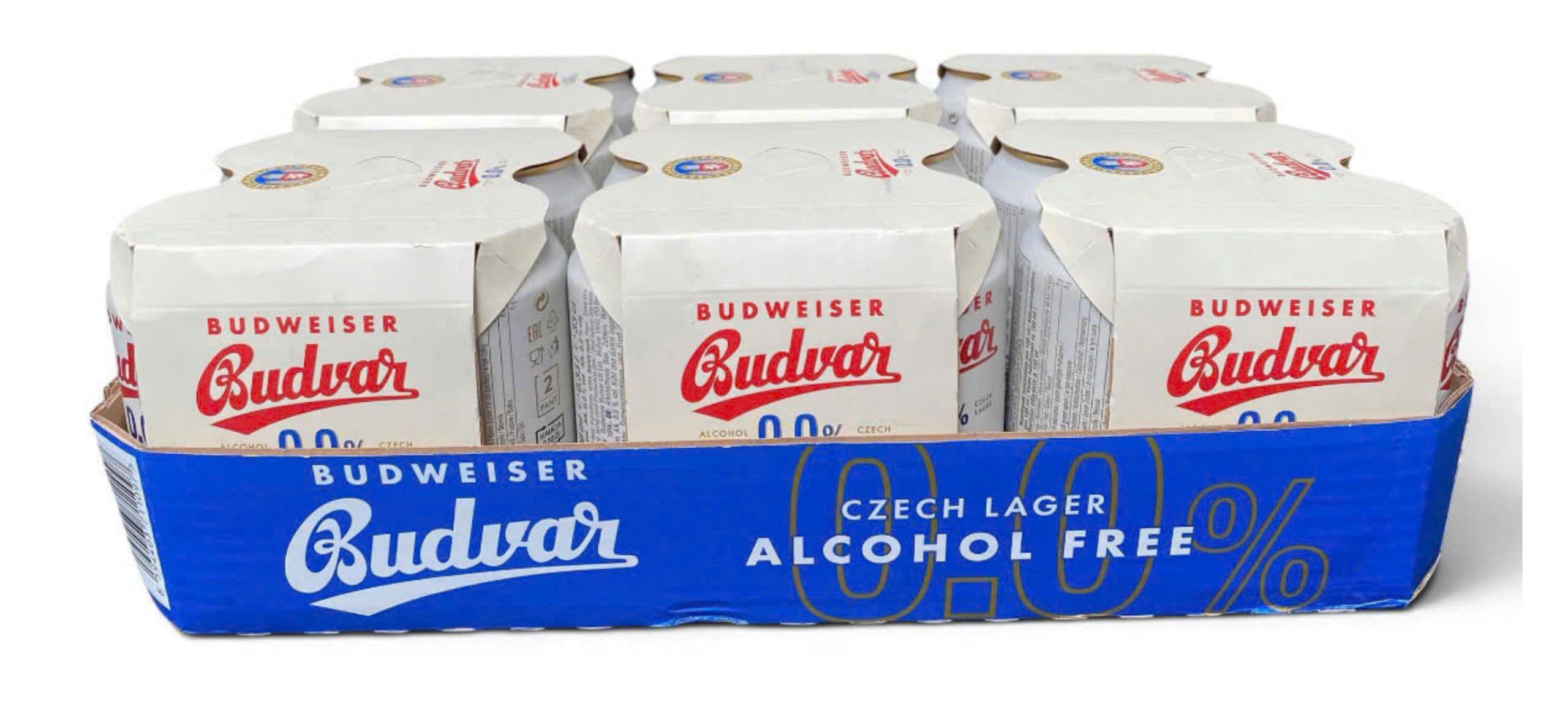 Bia Budweiser Budvar 0.0% - bia Tiệp - 1 thùng 24 lon 330ml (bia không độ)