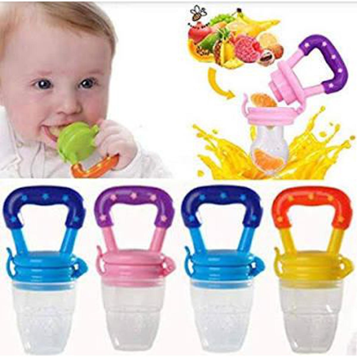 Baby Fruit Feeder Pacifier, Baby Fruit Teether Toy, in Silicone Bags for Babies and Kids by Ashtonbee