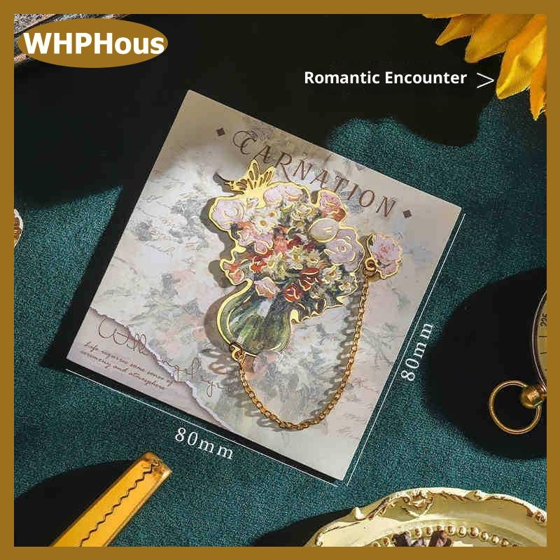 WHPHous Vintage bướm fan Kim Loại Bookmark Hollow hoa sơn Bookmark sinh viên đọc cuốn sách clip cho những người yêu thích cuốn sách độc giả Quà Tặng