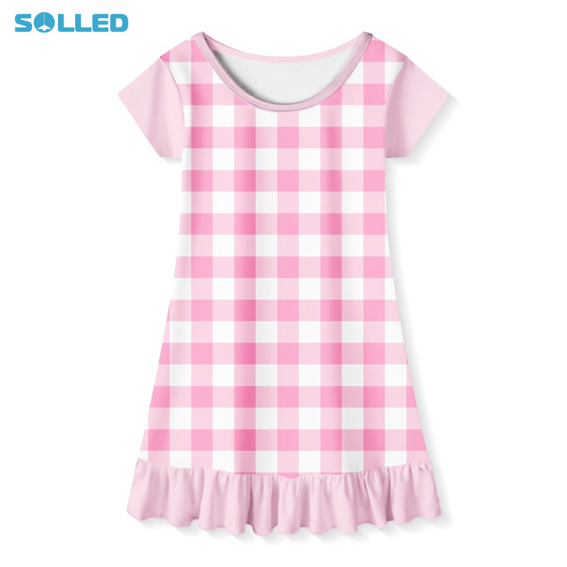 Girls Plaid Dress Halloween Cosplay Movie Doll Dresses Birthday Party Outfits Summer Casual Skirt ราคา 179 บาท*ส่งฟรี