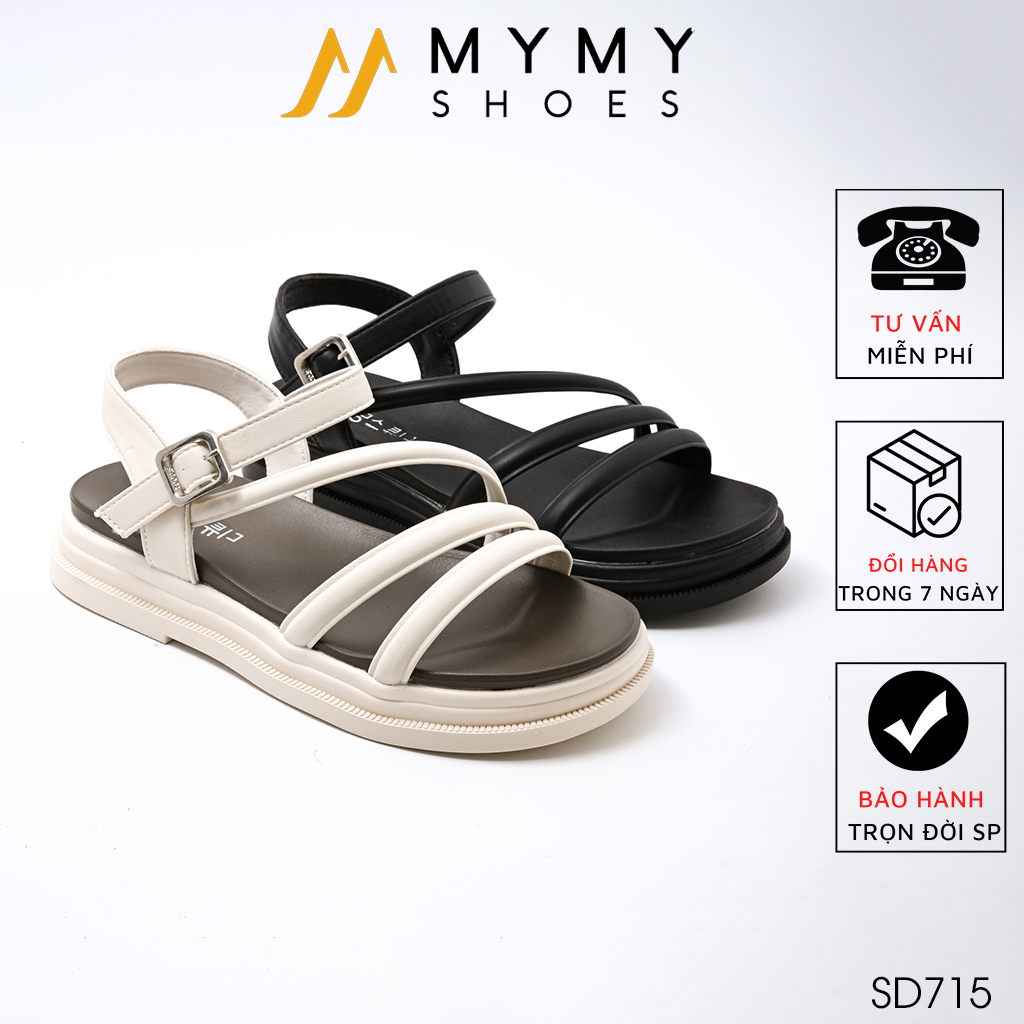 Giày sandal nữ, sandal dây mảnh đế mềm đế bằng 3cm MyMyShoes - Sandal SD715
