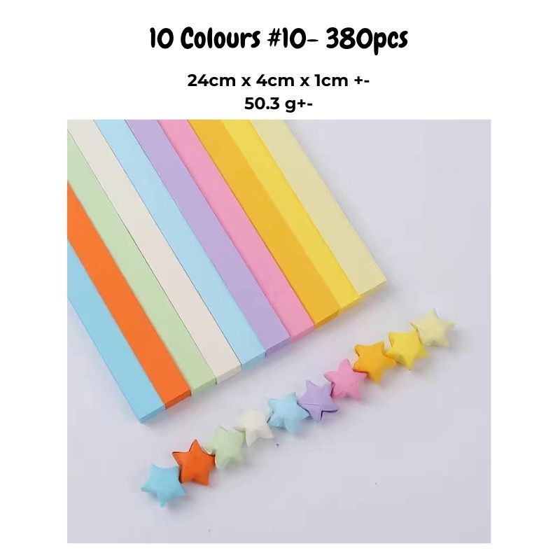 CTD 540pcs Colorful Paper Stars Origami DIY Stars Origami Paper Strips Fold Hand Crafts Colorful Cartoon Lucky Star 星星纸 星星花束