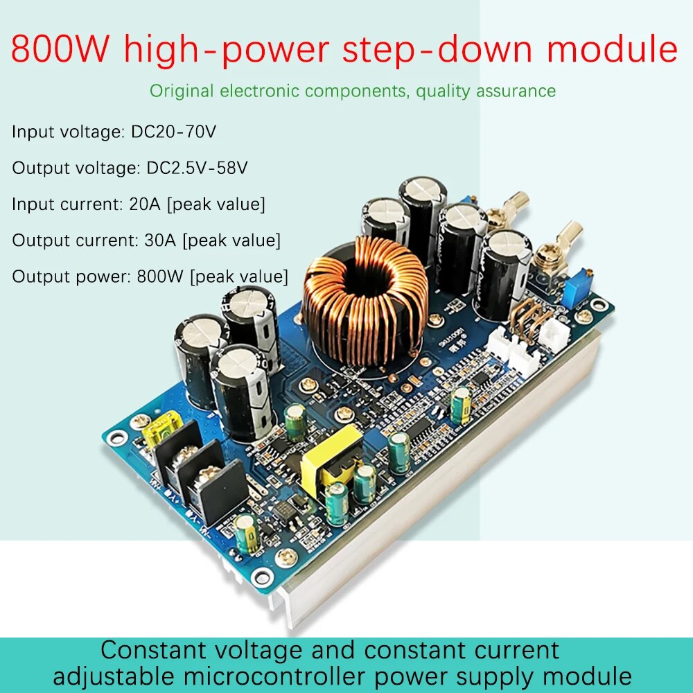 800w công suất cao dc-dc bo mạch chuyển đổi 30a năng lượng mặt trời ổn định cv cc bước xuống cung cấ