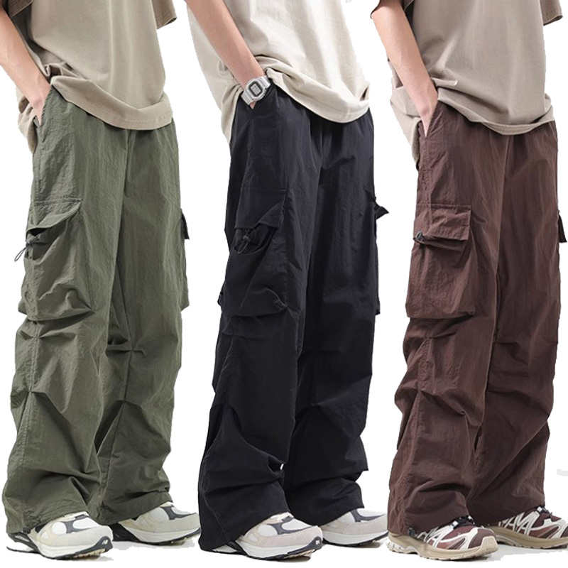 Quần jogger KaKi rút gấu túi hộp ống rộng suông phong cách unisex nam nữ ulzzang