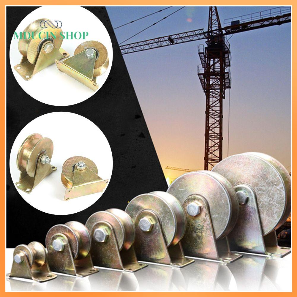 MDUCIN SHOP 1Pcs Bánh xe theo dõi Ròng rọc vòng bi Hình chữ U/V/h Mạ màu Bánh xe cứng Dày Thép không gỉ Con lăn cửa trượt Dành cho máy công nghiệp Cổng cuốn đảo ngược