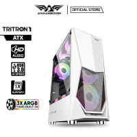 Armaggeddon Tritron Dual Chamber Tempered Glass Side Panel Gaming PC Chassic Case | Free 3 ARGB Fan