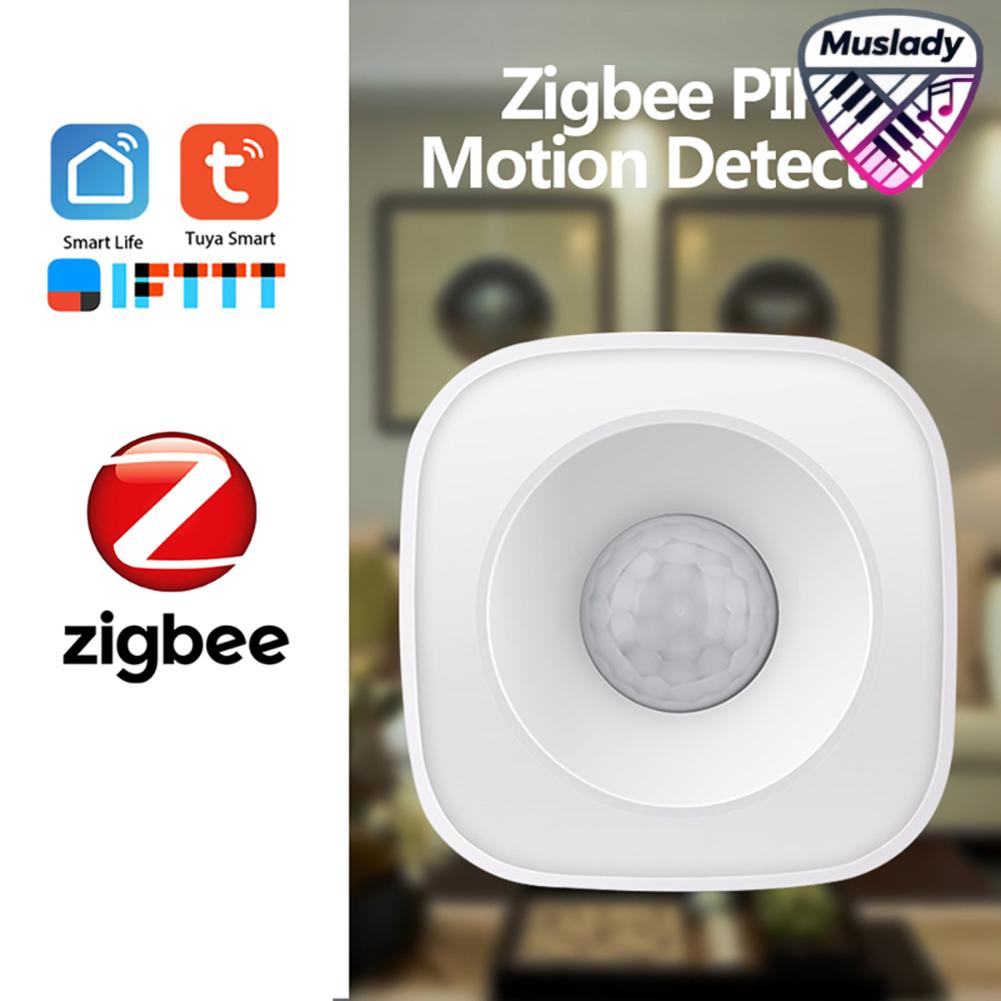 MUSLADY Tuya ขับเคลื่อน ZigBee PIR Motion Sensor ไร้สายเครื่องตรวจจับอินฟราเรดแบบพาสซีฟ 360 ° มุมการตรวจจับความปลอดภัยสัญญาณกันขโมยเซ็นเซอร์ Tuya/SmartLife APP Control ราคา 512 บาท*ส่งฟรี