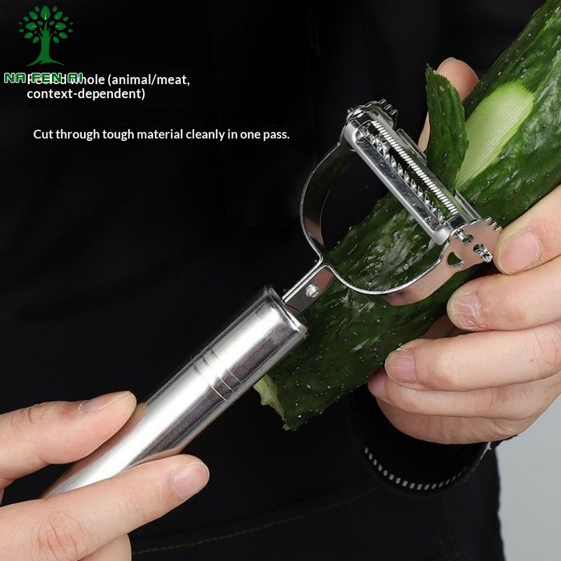 NA FEN AI Fruit knife, stainless steel peeler, multifunctional potato peeler, household kitchen grater, peeling tool, divine tool ราคา 30 บาท*ส่งฟรี