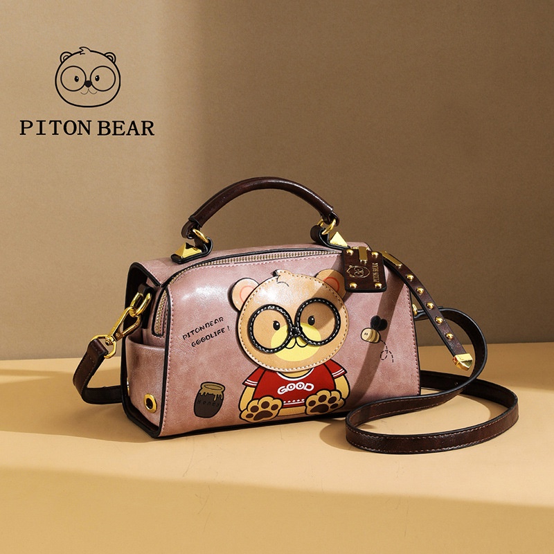 Túi đeo chéo Piton Bear 2023 Mùa hè Mới thời trang Mesengers Túi xách hoạt hình dễ thương