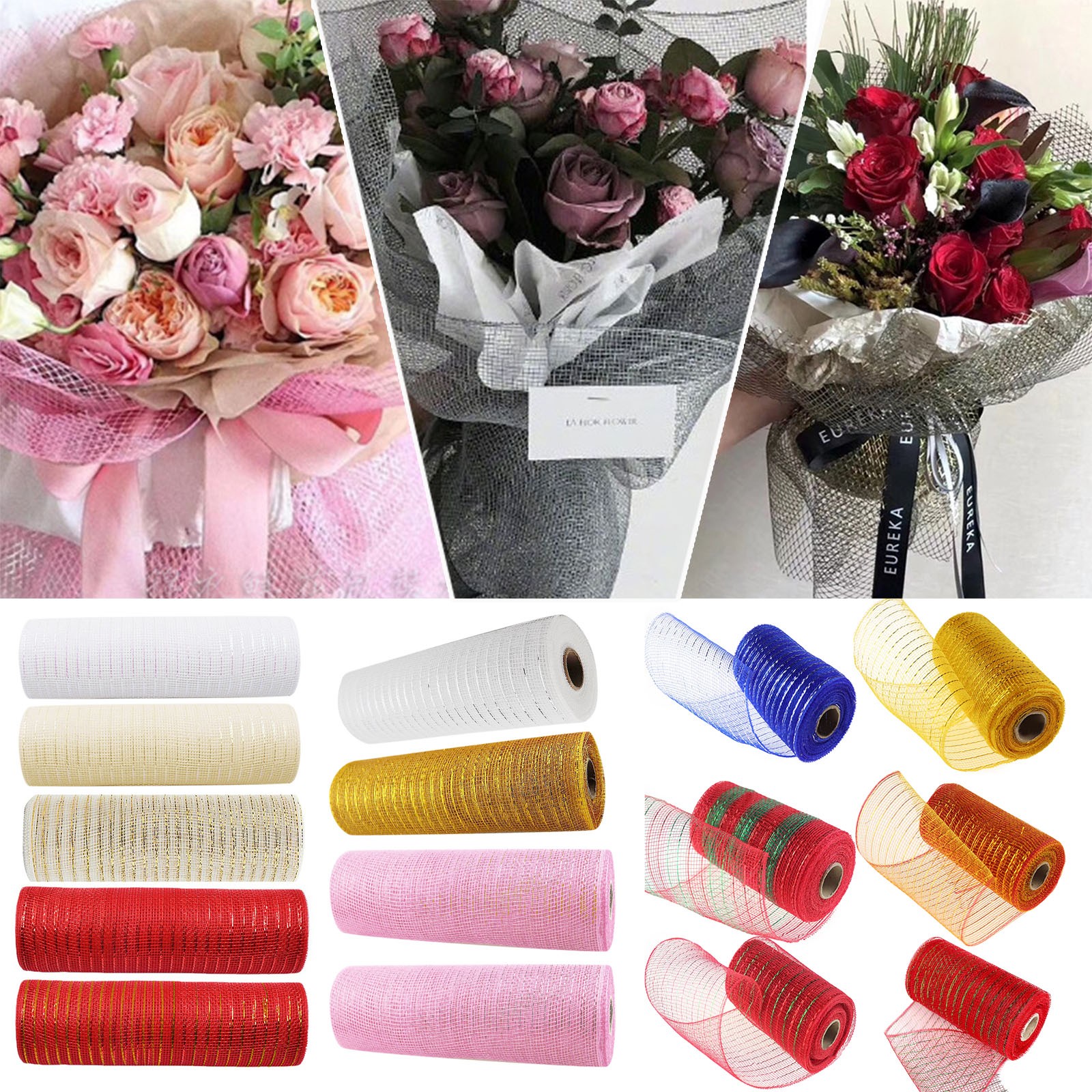 10yards*15cm Tree Gauze Mesh Tulle Roll Navidad Wreaths Mesh Diy Xmas Tree Ribbon Decoration Wrapping