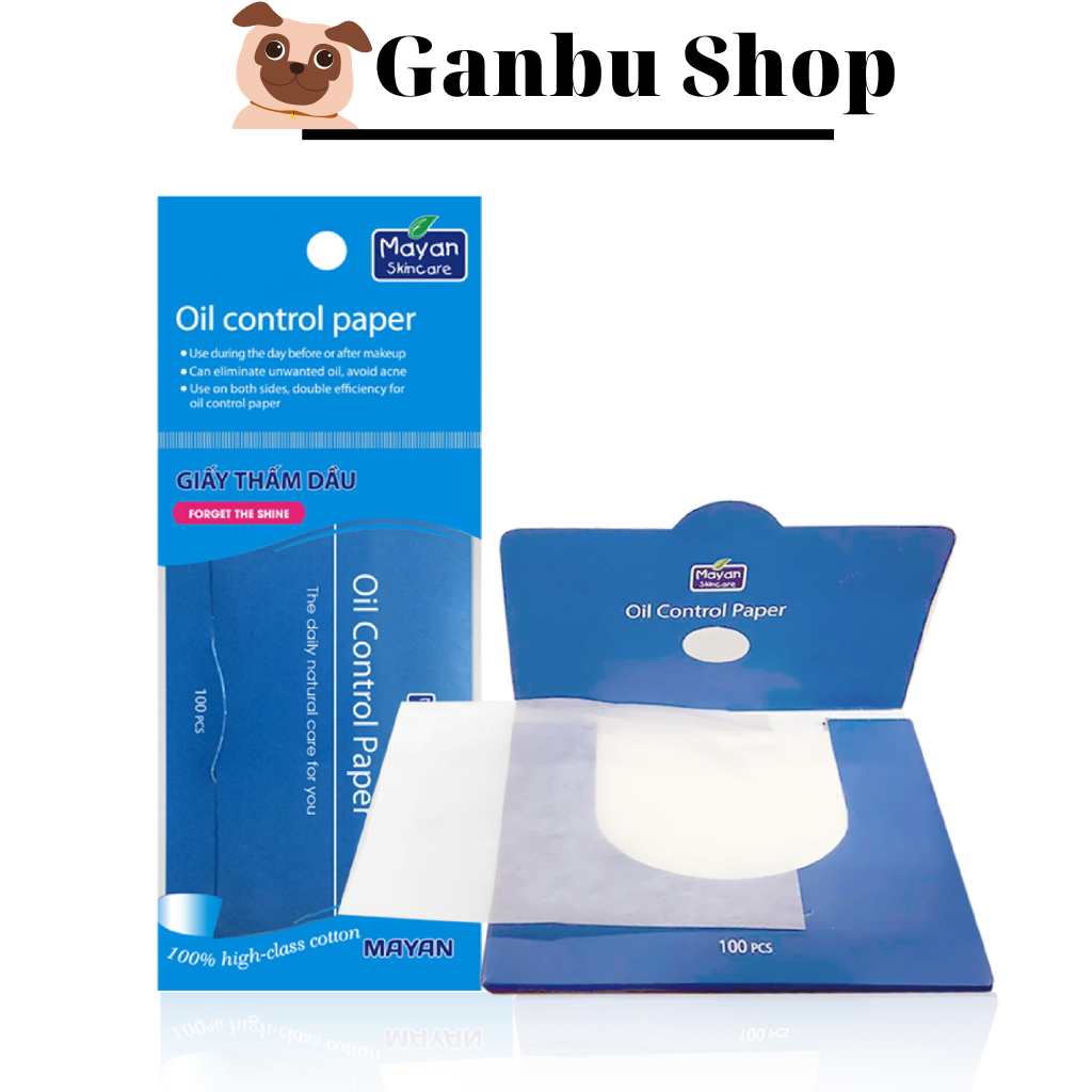 Giấy Thấm Dầu Mayan Oil Control Paper 100 Tờ Chất Liệu Cellulose