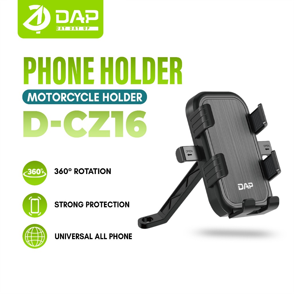 DAP D-CZ16 Holder Motor Phone Stand Pemegang ponsel Motorcycle Spion Bahan Besi Full Metal Aluminium Sepeda Body Universal di Stand Harga 50,600 rupiah*Gratis Ongkir