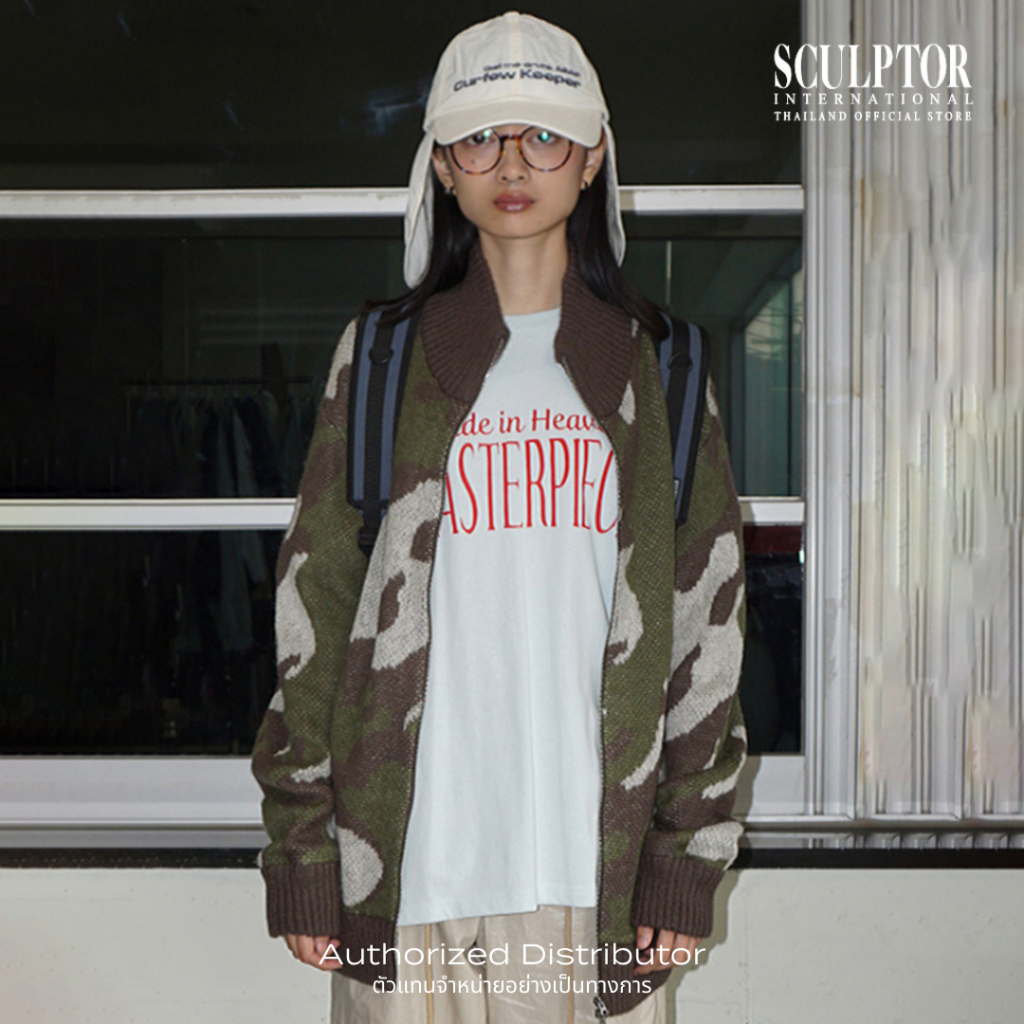 SCULPTOR® เสื้อกันหนาว Camouflage Mohair Zip-Up ราคา 5,370 บาท*ส่งฟรี